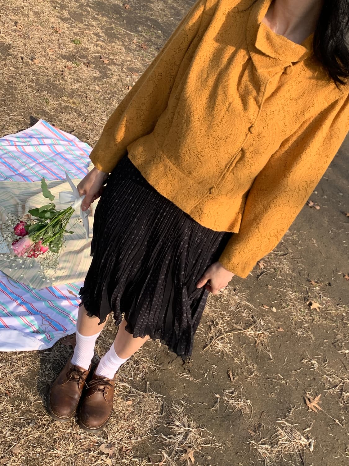 겨자 퍼프 자켓 상품이미지1