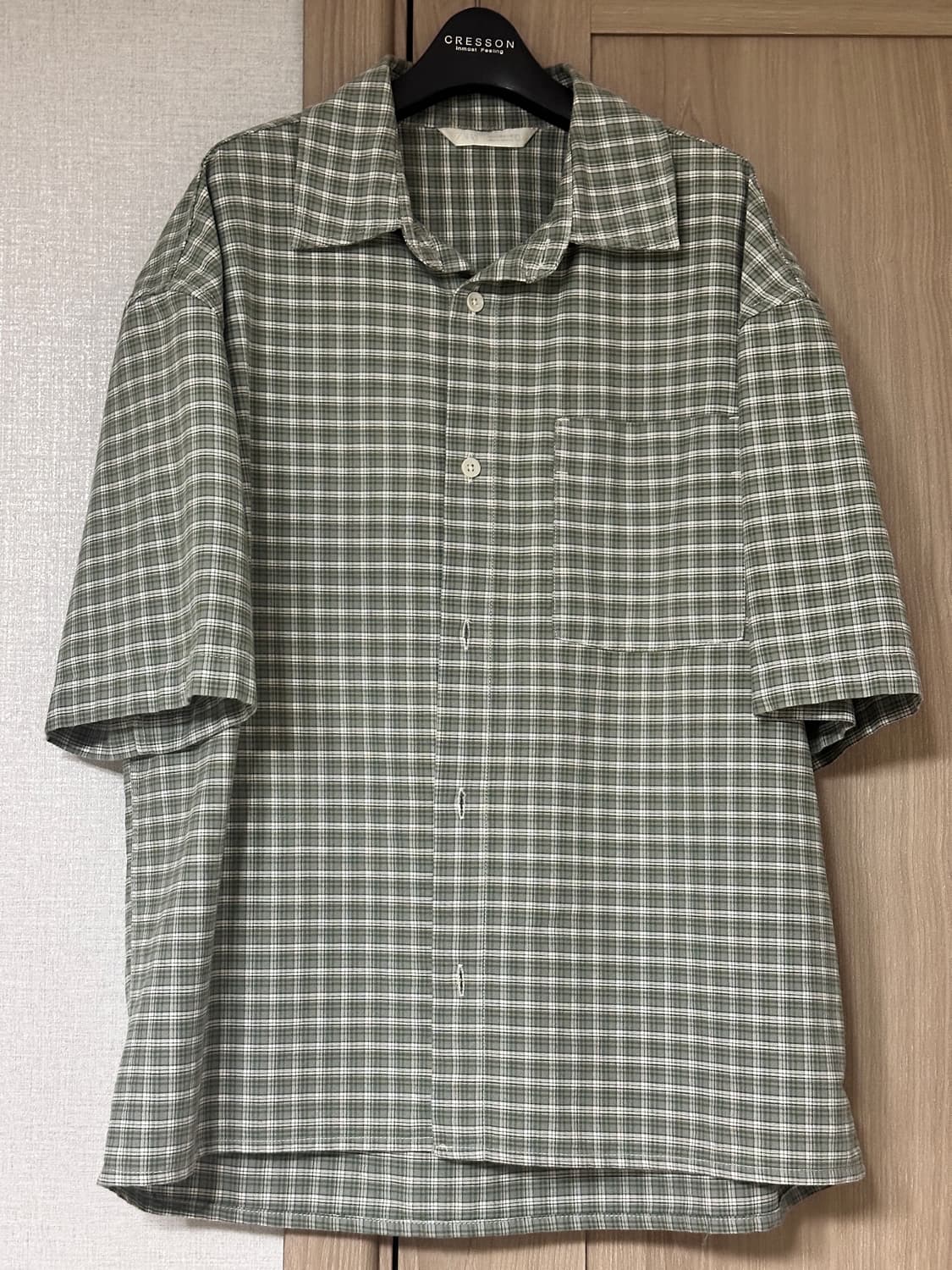 [M] 자라 체크반팔 셔츠 상품이미지1