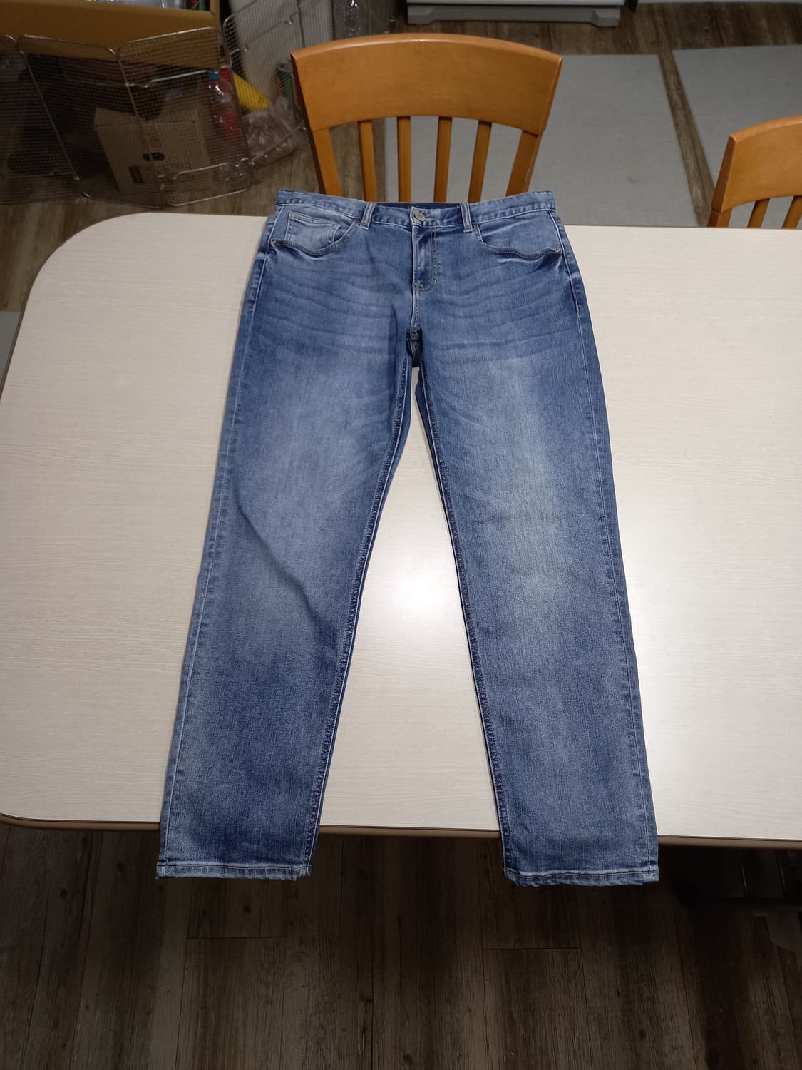 34 POLHAM 워싱 스판 슬림일자진 34-586 상품이미지1