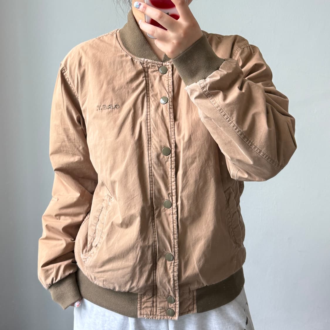 [M] 오베이 베이지 봄버 자켓 상품이미지1