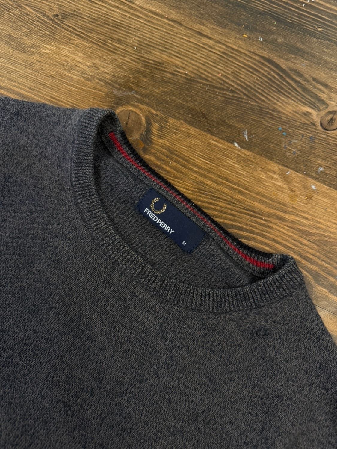 프레드페리 크루넥 니트 슬림100 상품이미지7