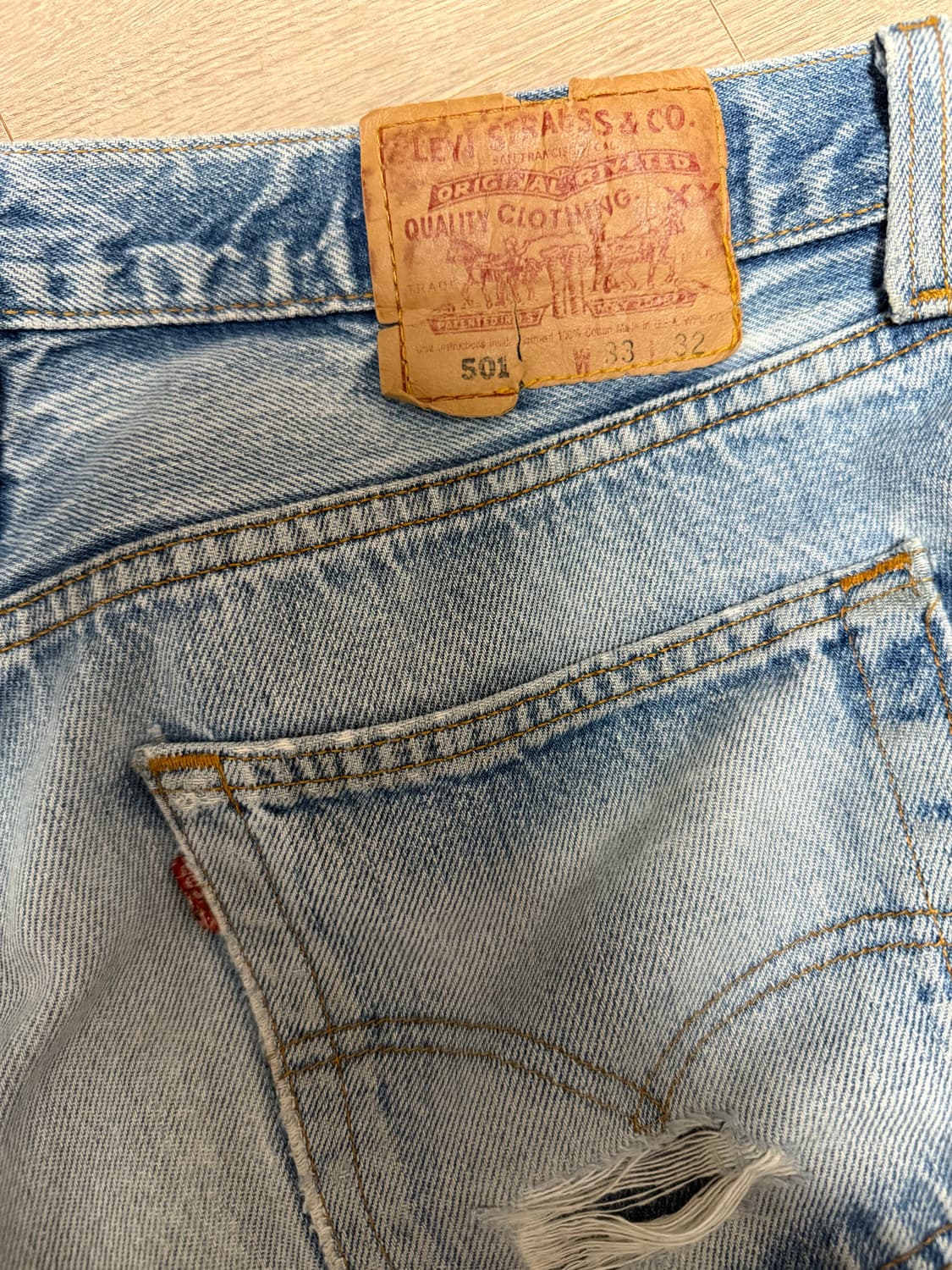 90s 빈티지 리바이스 501 made in USA 33/32 상품이미지5