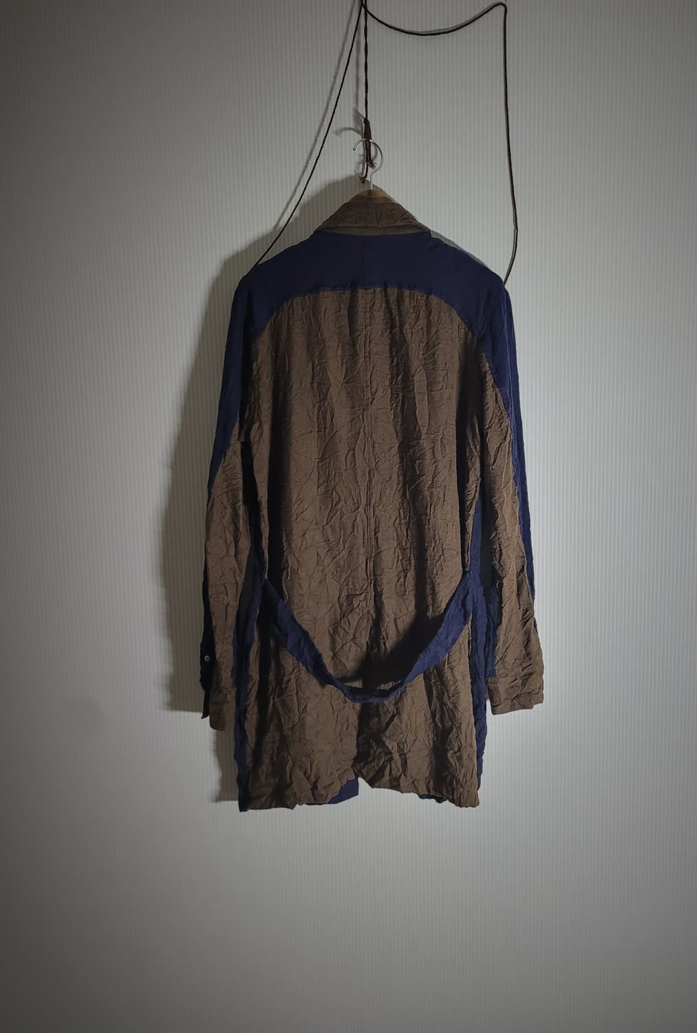 카즈유키 쿠마가이 주름가공 도킹 셔츠 자켓 상품이미지6