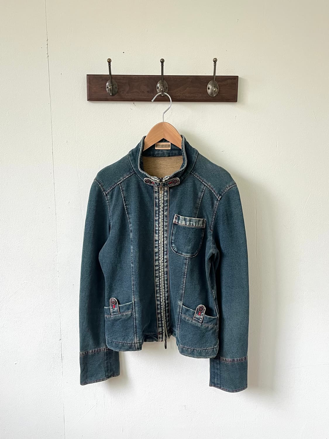 fou foret 스티치 데님 자켓 상품이미지1