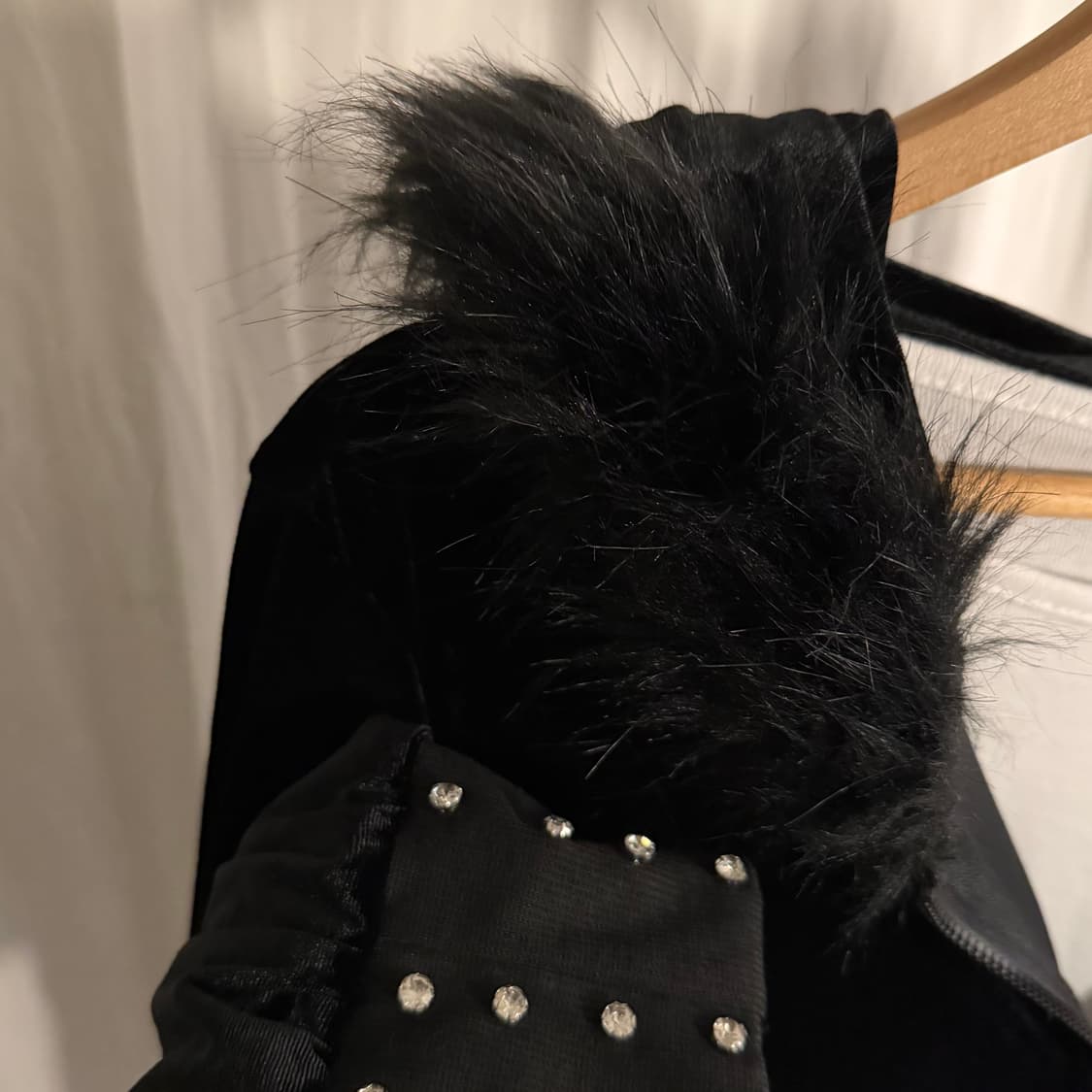black velvet fur hooded zip-up 상품이미지4