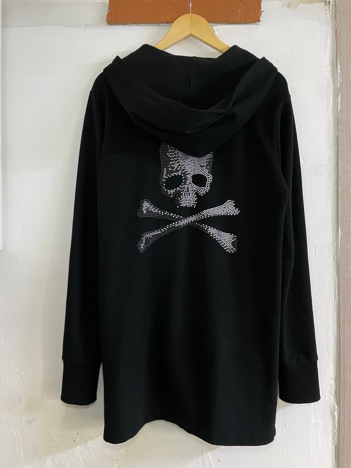 스컬 스터드 롱 후드 집업 상품이미지1