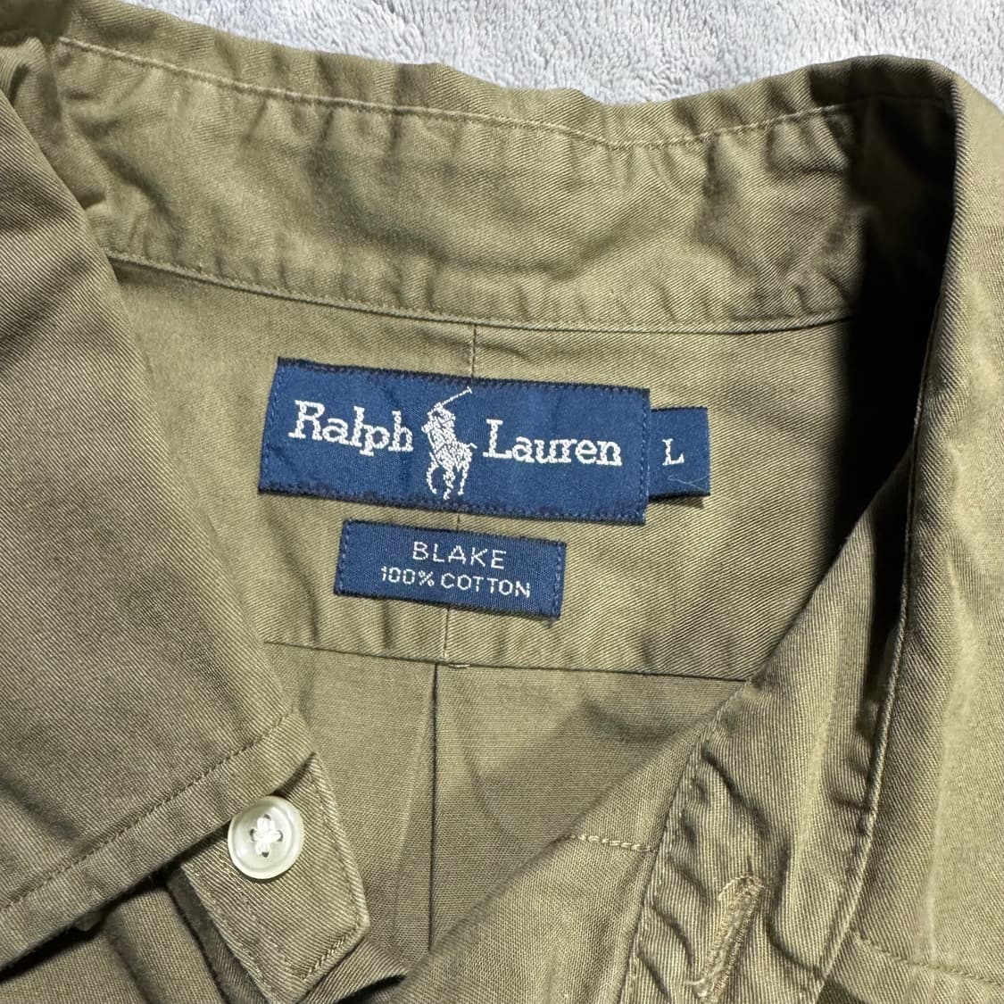 폴로 랄프로렌 블레이크 핏 카키 셔츠 상품이미지4