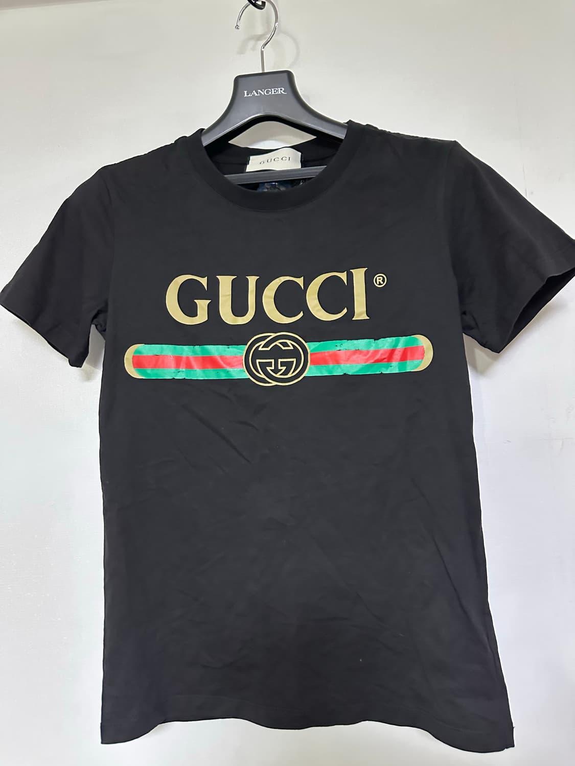 구찌 블랙 로고 반팔 티셔츠 상품이미지1