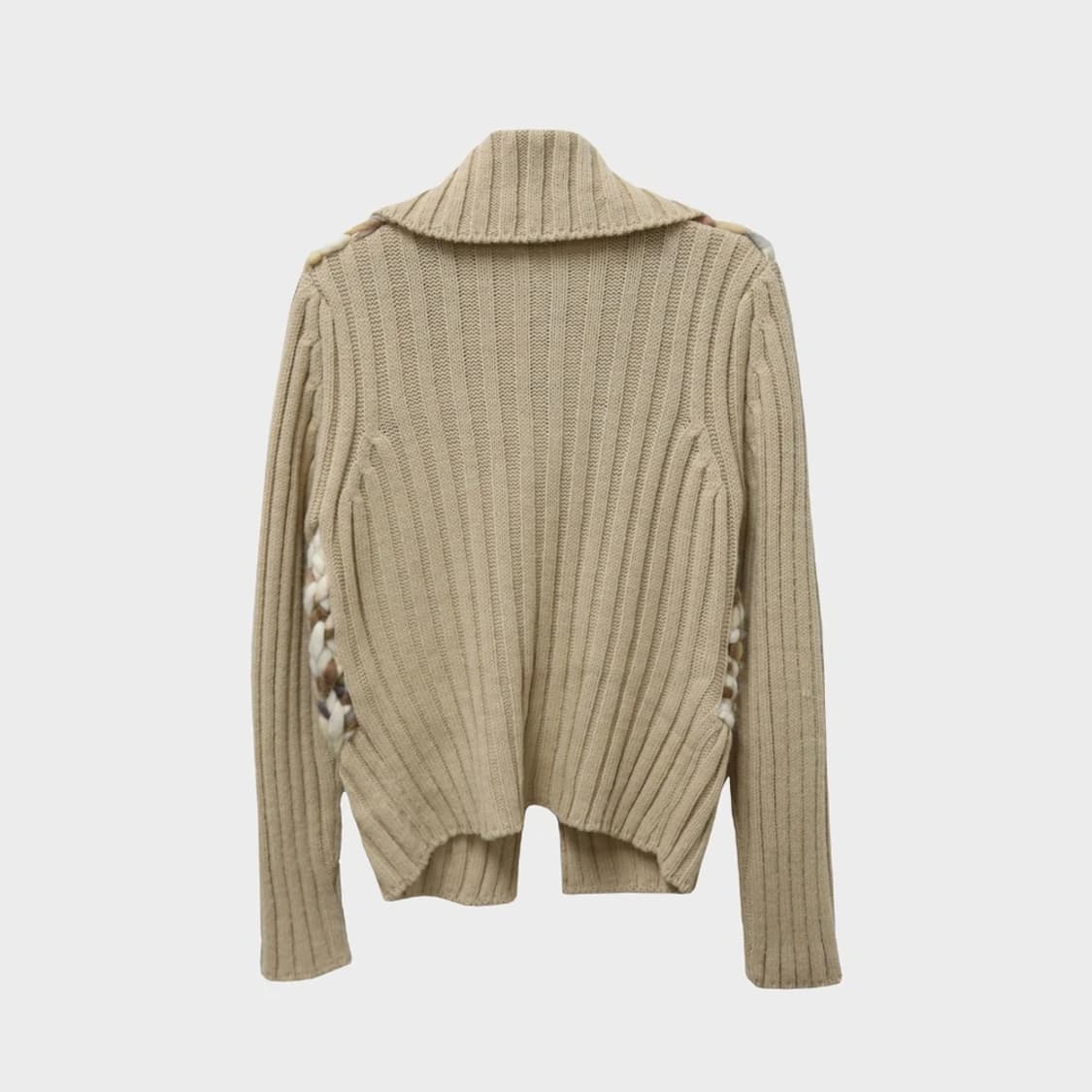 POIS 울 혼방 니트 짜임 포인트 버클 가디건 62172 상품이미지2