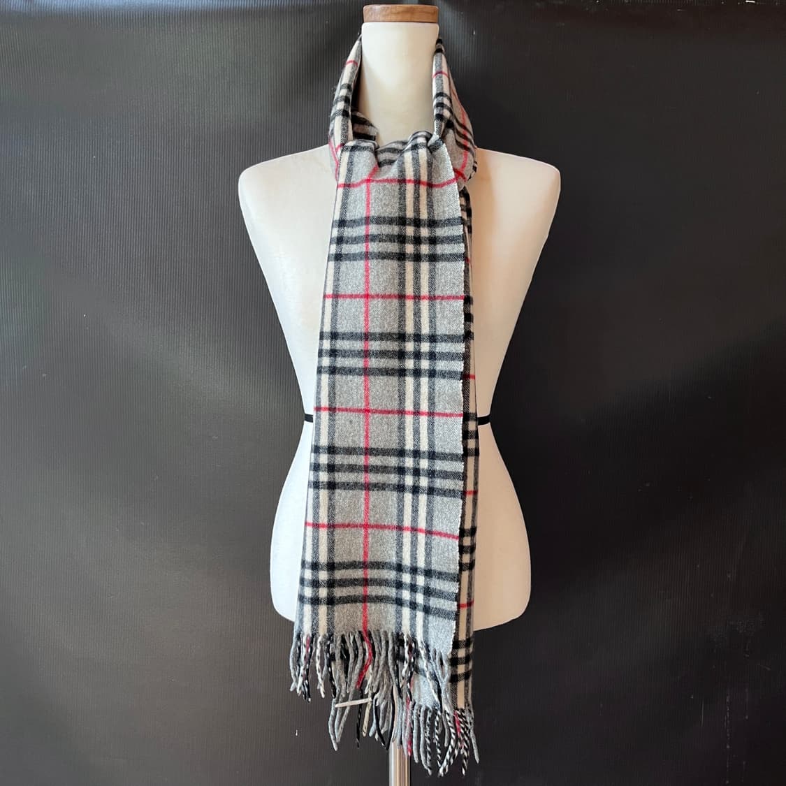 90s  버버리 캐시미어 머플러 2장 세트 영국생산  상품이미지3