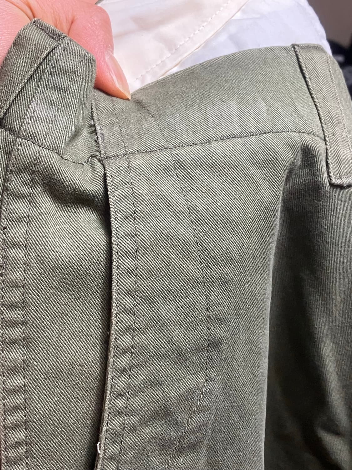 에스피오나지 - 와이드 오피서 팬츠 (그레이 올리브) 상품이미지6