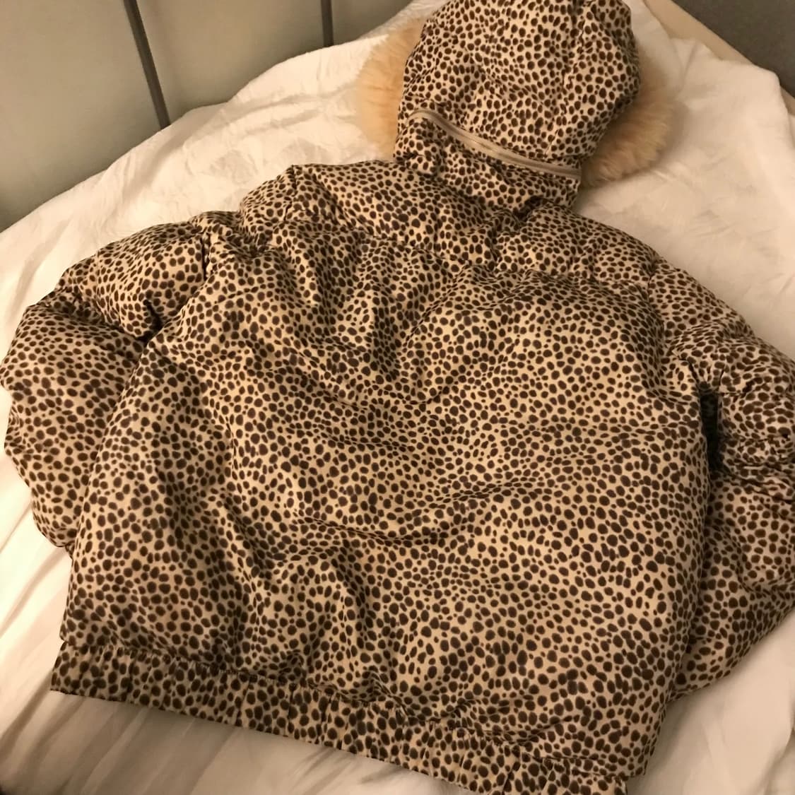 Moschino 모스키노 갸루 레오파드 퍼 패딩 상품이미지4