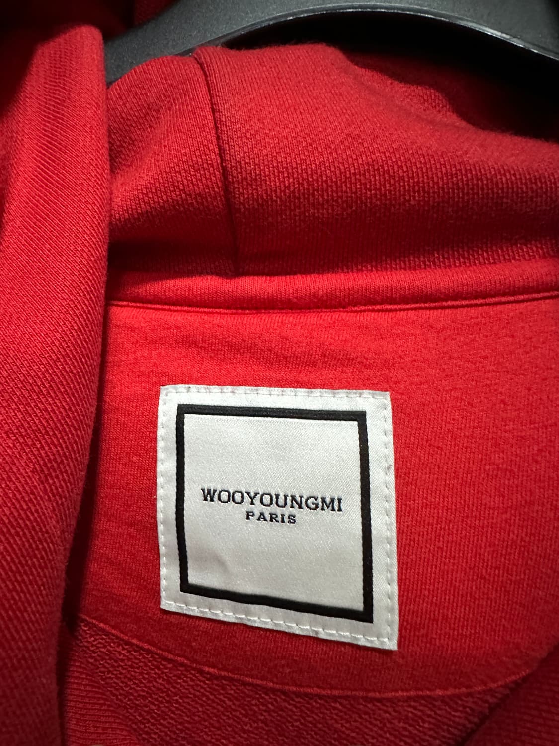 우영미 후드티 52사이즈 레드 상품이미지4