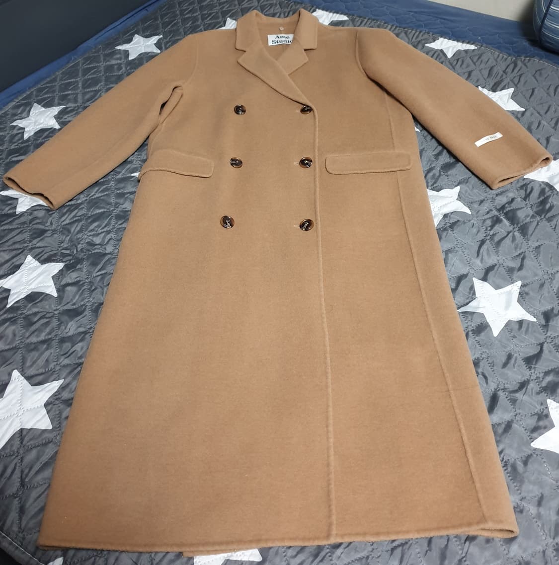 AME STUDIO 핸드메이드 울90% 더블버튼 롱코트 브라운 (F) 상품이미지1