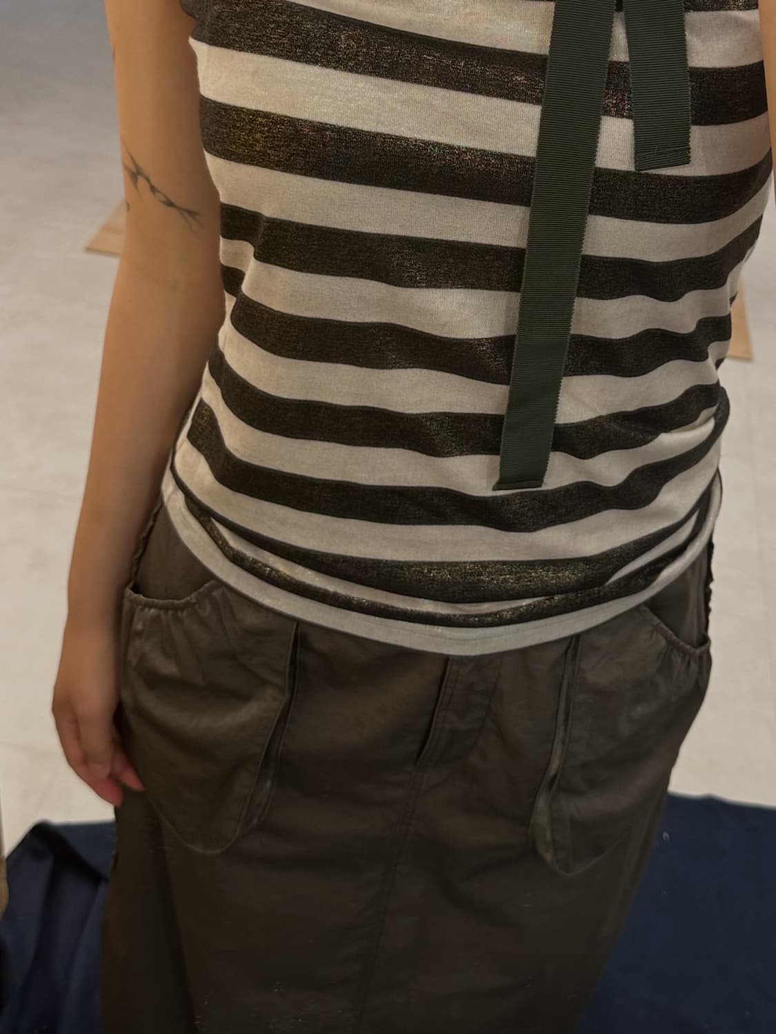 [LOSICARIE] string green halter tube top 상품이미지4