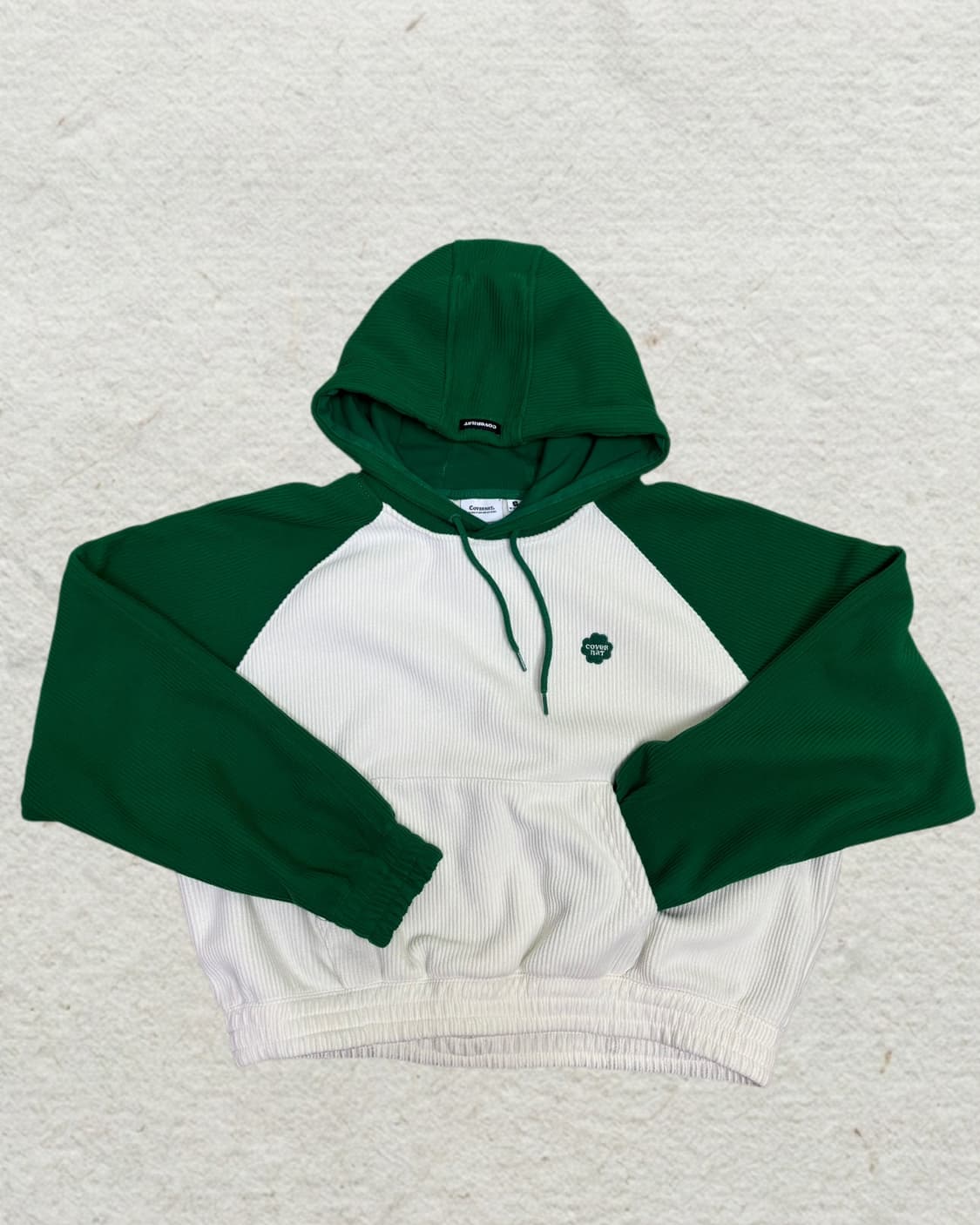 커버낫 컬러블록 크롭 후드 상품이미지1