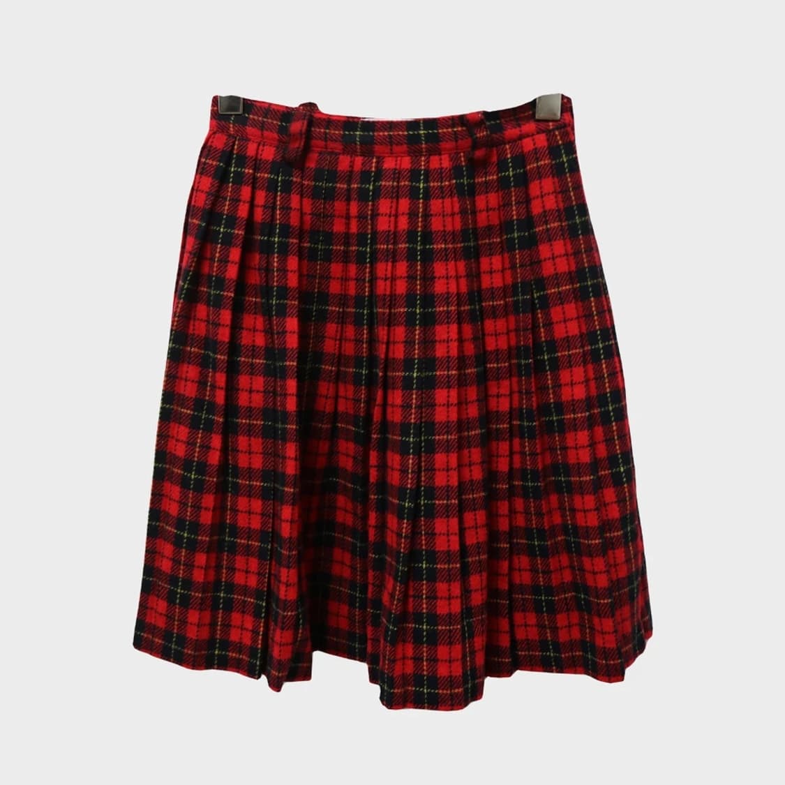 LUCY MAY 체크 플리츠 울 혼방 미디 스커트 61924 상품이미지2