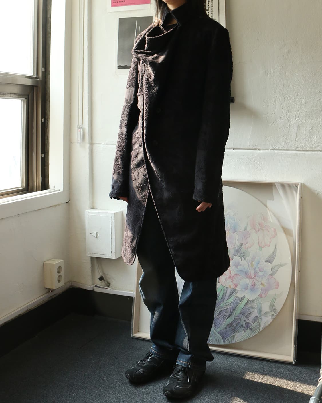 토네이도 마트 사선 하이넥 드레이프 자켓  상품이미지2