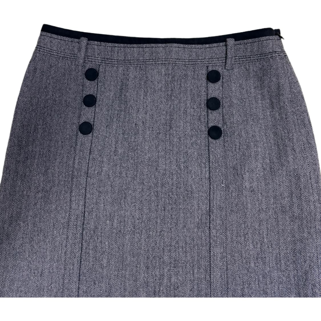 빈티지 그레이 헤링본 패턴 H라인 스커트 상품이미지2