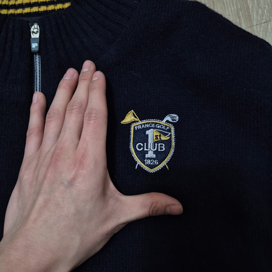피가로 스포츠 파리 남성 골프웨어 방풍 니트 집업 M(95) 상품이미지4