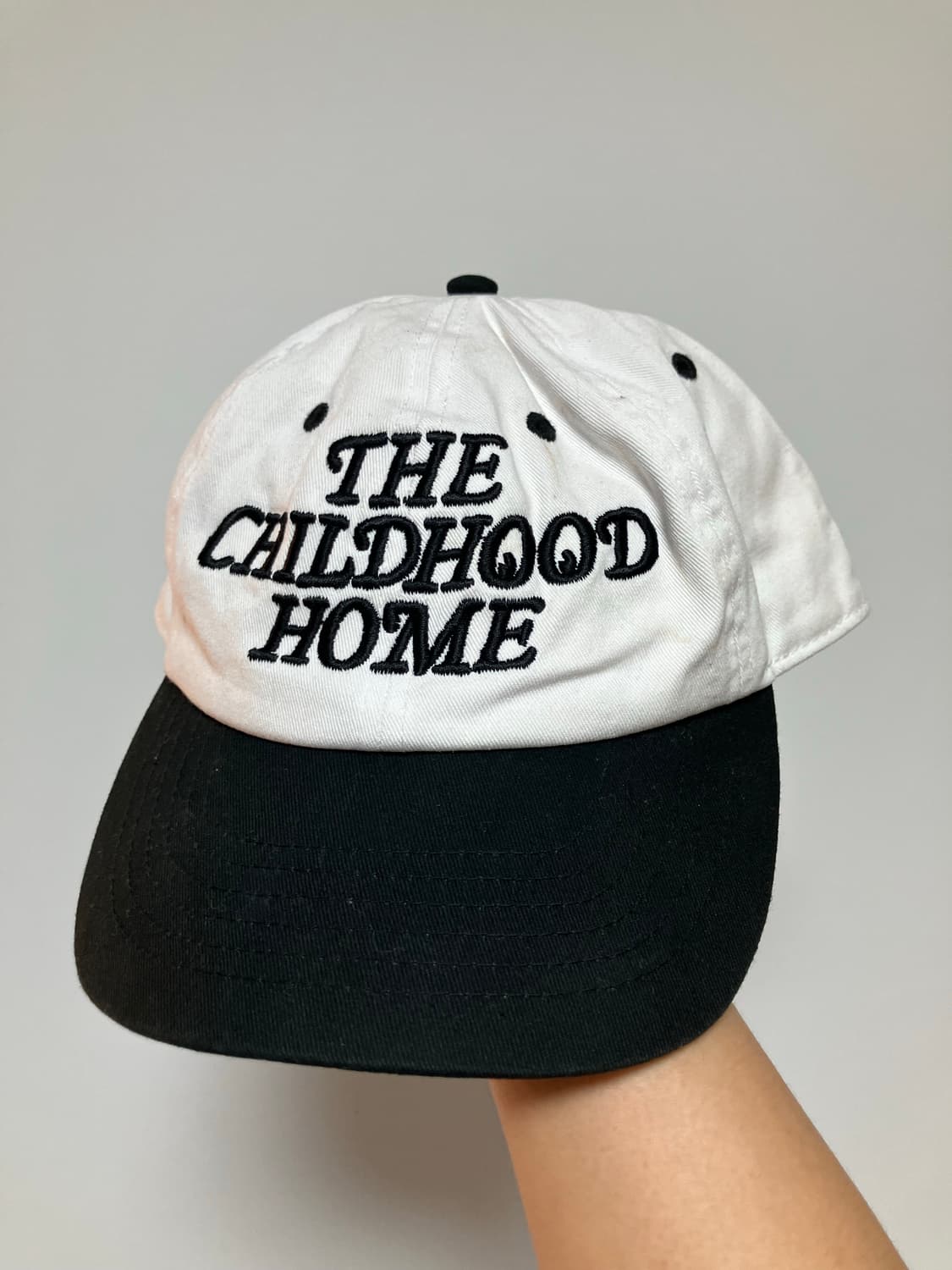 더 차일드후드홈 6패널캡 캡 모자 검흰 상품이미지1