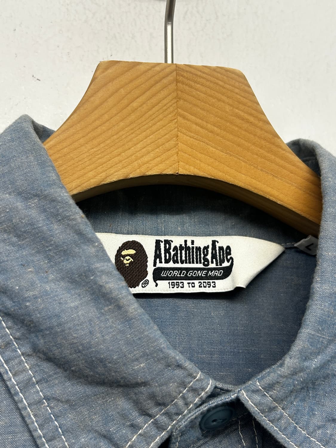 BAPE 베이프 샴브레이 셔츠 BUSY OPERTR 상품이미지6