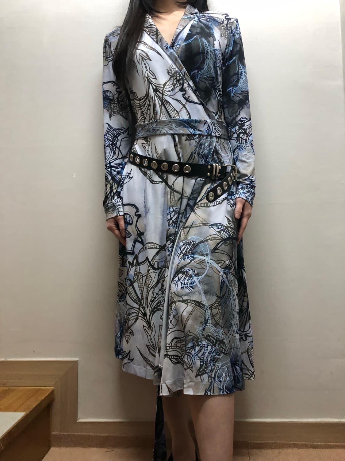 빈티지 라이트블루 오리엔탈 원피스 상품이미지1