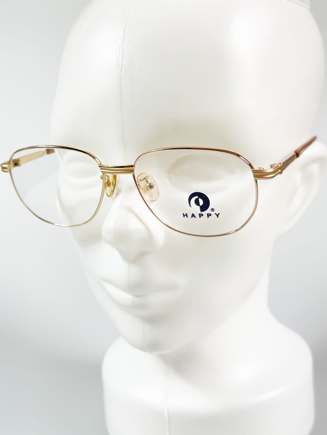 90s HAPPY 골드 슬림 스퀘어 메탈 빈티지 안경 상품이미지8