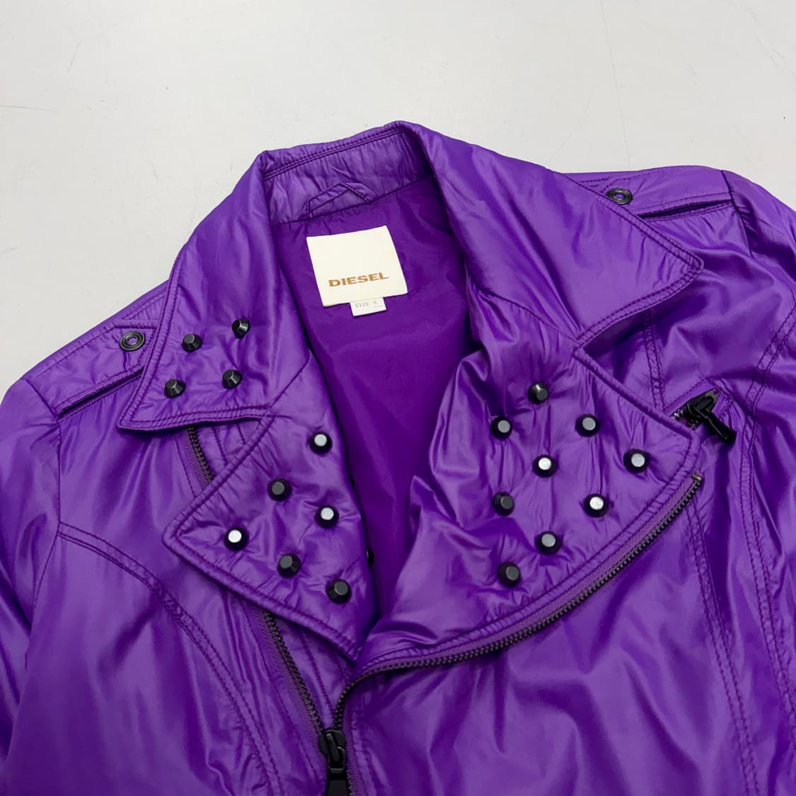 디젤 바이커 유광 퍼플 바람막이 자켓 상품이미지4