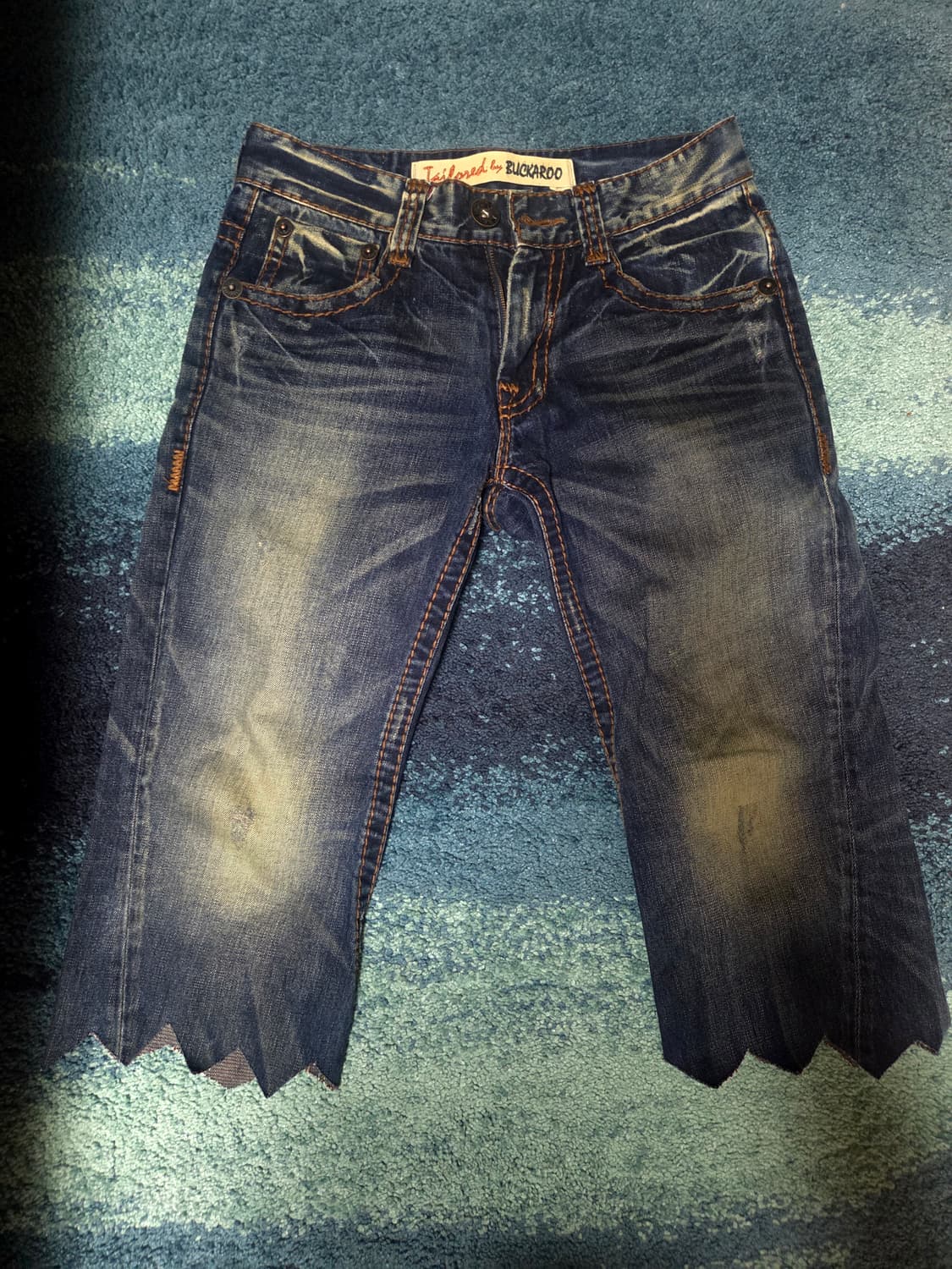 버카루 buckaroo 워싱 데님 기영이머리커스텀컷팅진 빈티지 상품이미지1