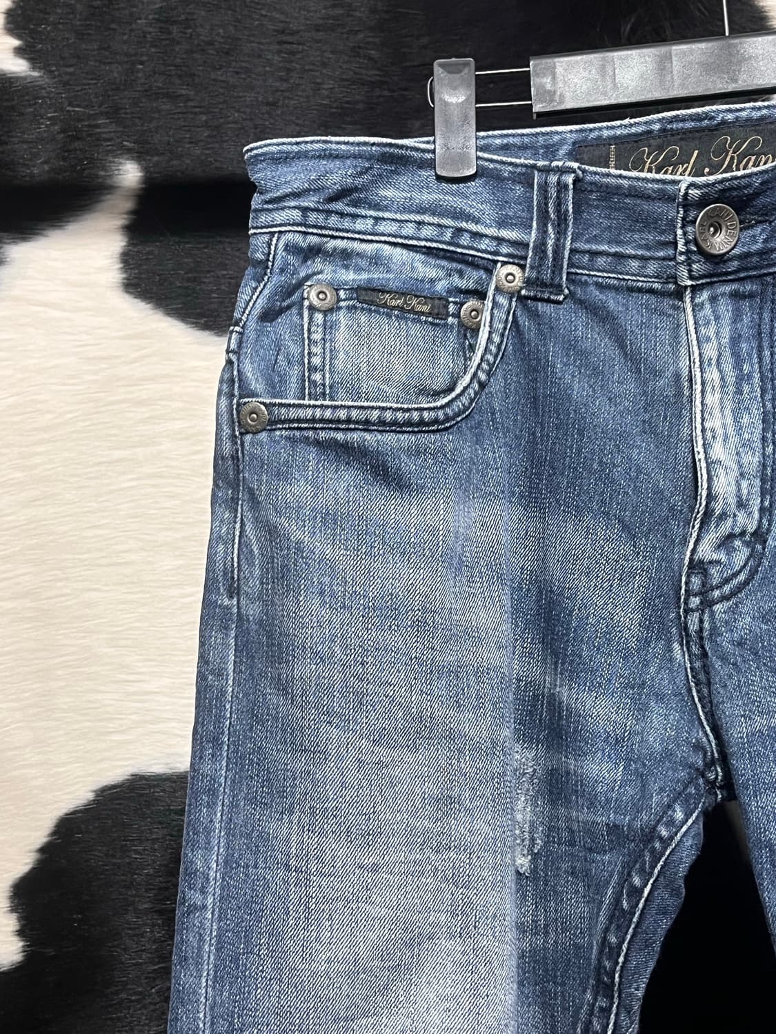 칼카니 데미지 디테일 워싱 데님 팬츠 상품이미지5