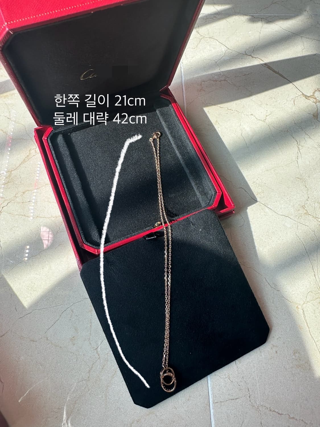 베이비러브 스타일 다이아 목걸이 18k 상품이미지3