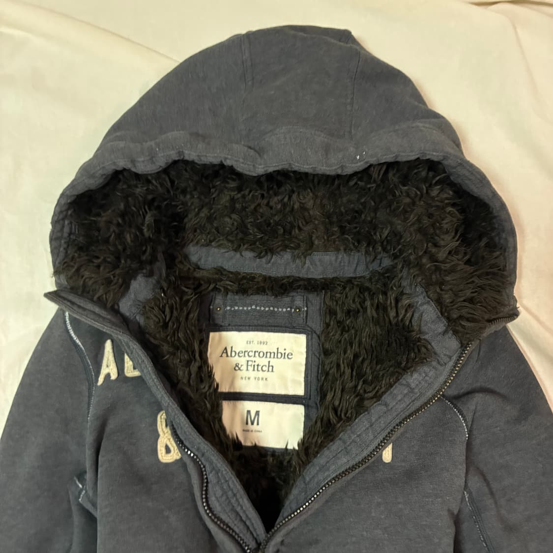 아베크롬비 울프죠 후드집업 그레이 M 상품이미지4