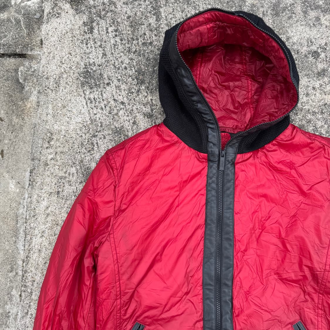 [M~L] 알마니 꼴레지오니 발수 나일론 후드 점퍼  상품이미지5