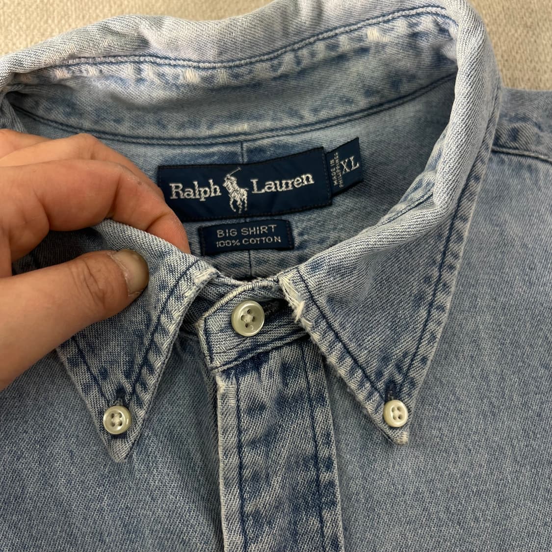 110 폴로랄프로렌 스몰포니 데님 셔츠 상품이미지4