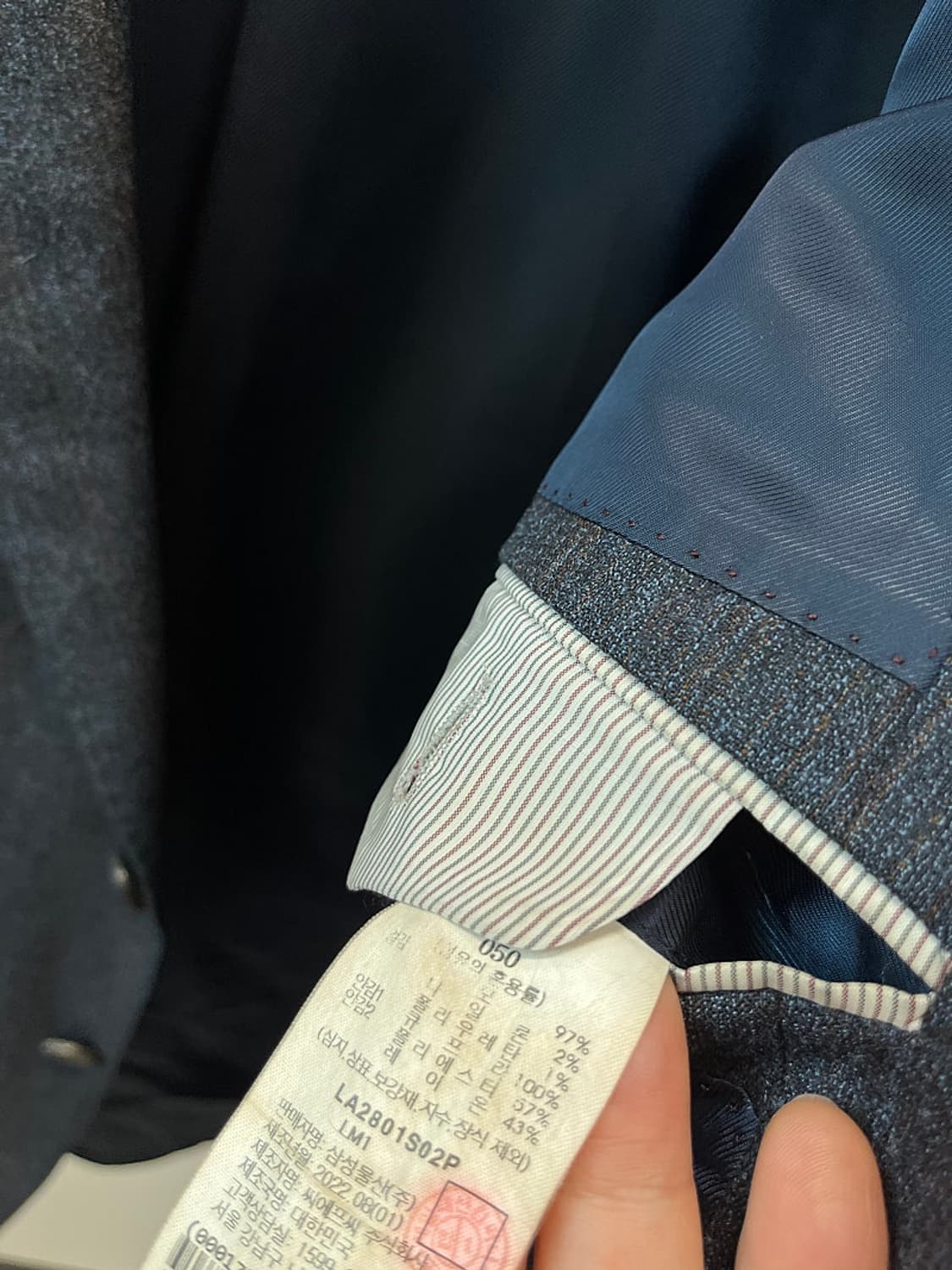 100) 란스미어 체크 울자켓 상품이미지8