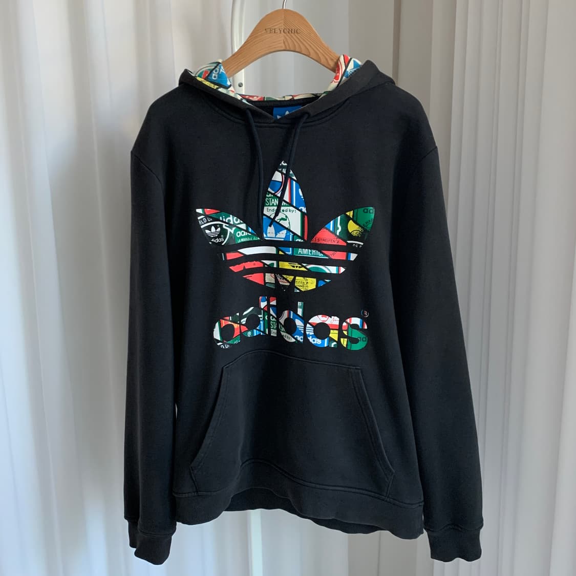 아디다스 오리지널스 빈티지 기모 후드 티셔츠 상품이미지2