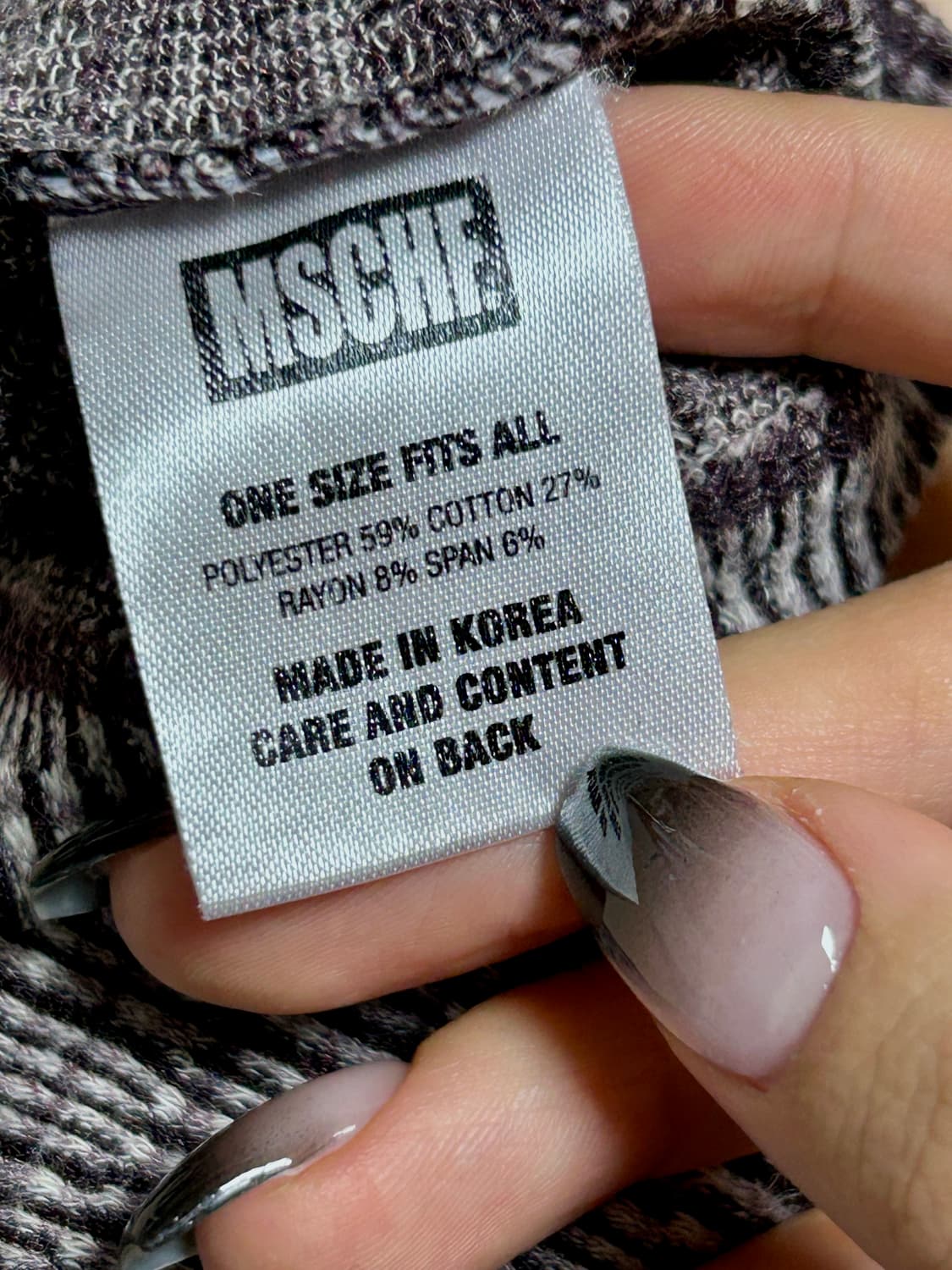 미스치프 스페이스 다이드 니트 탱크 슬리브리스 상품이미지2