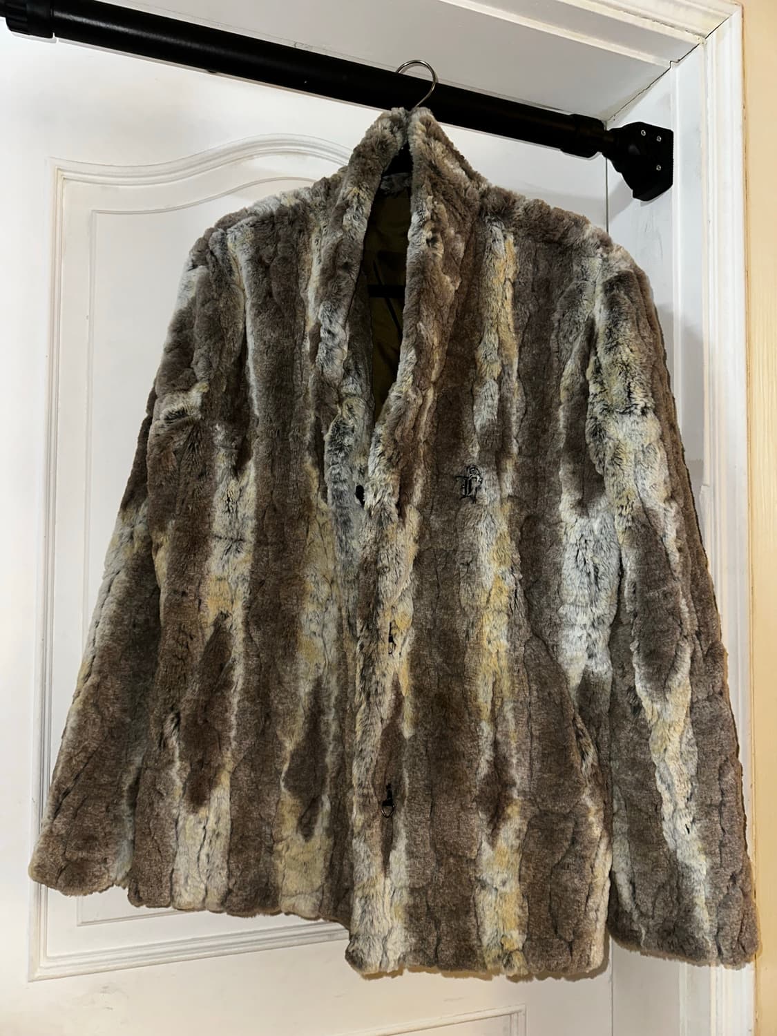 LEEY MIXED HAIRY FUR JACKET KHAKI BROWN 상품이미지4