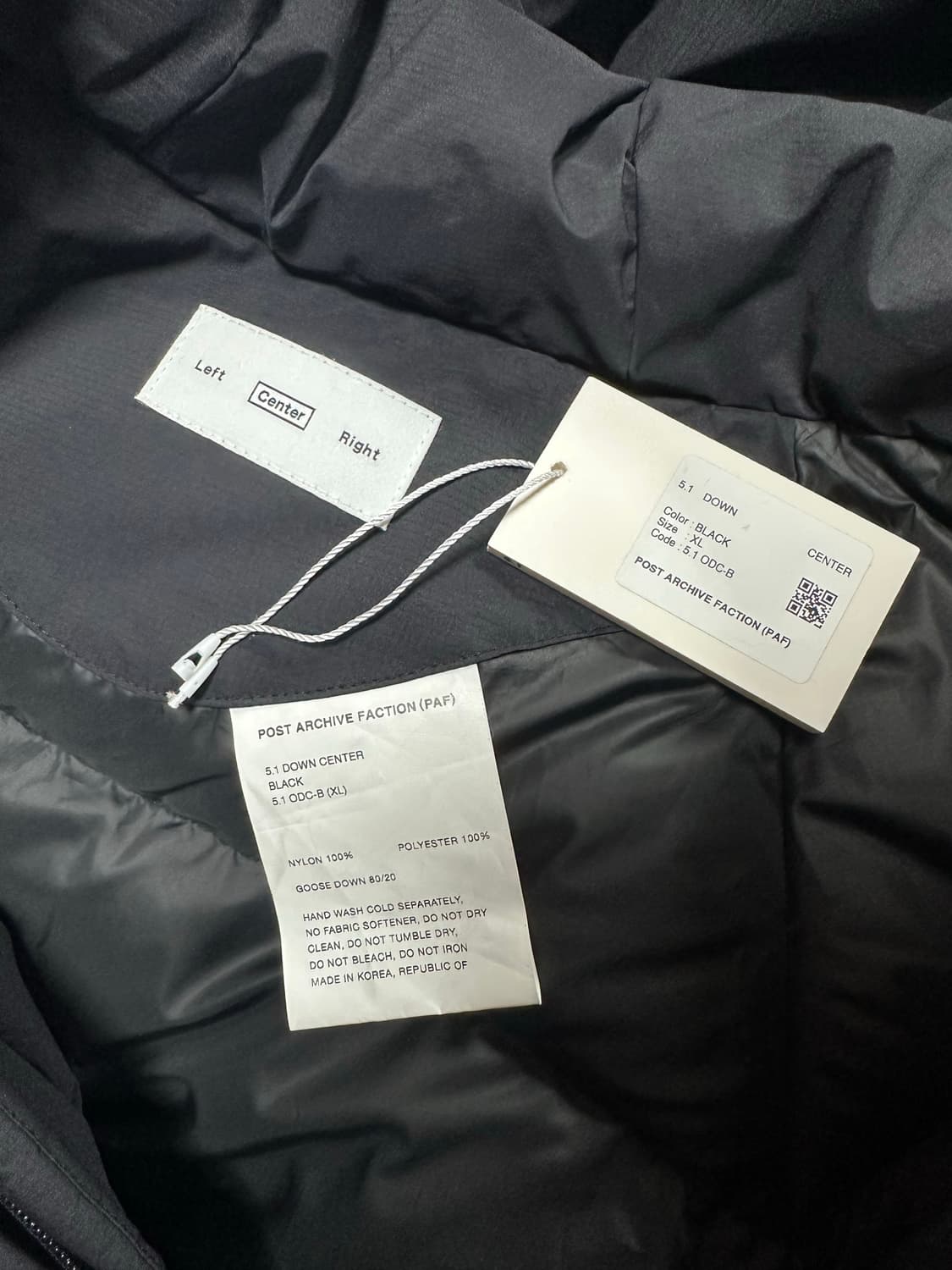 [XL] Paf 5.1 down 센터 블랙 상품이미지3