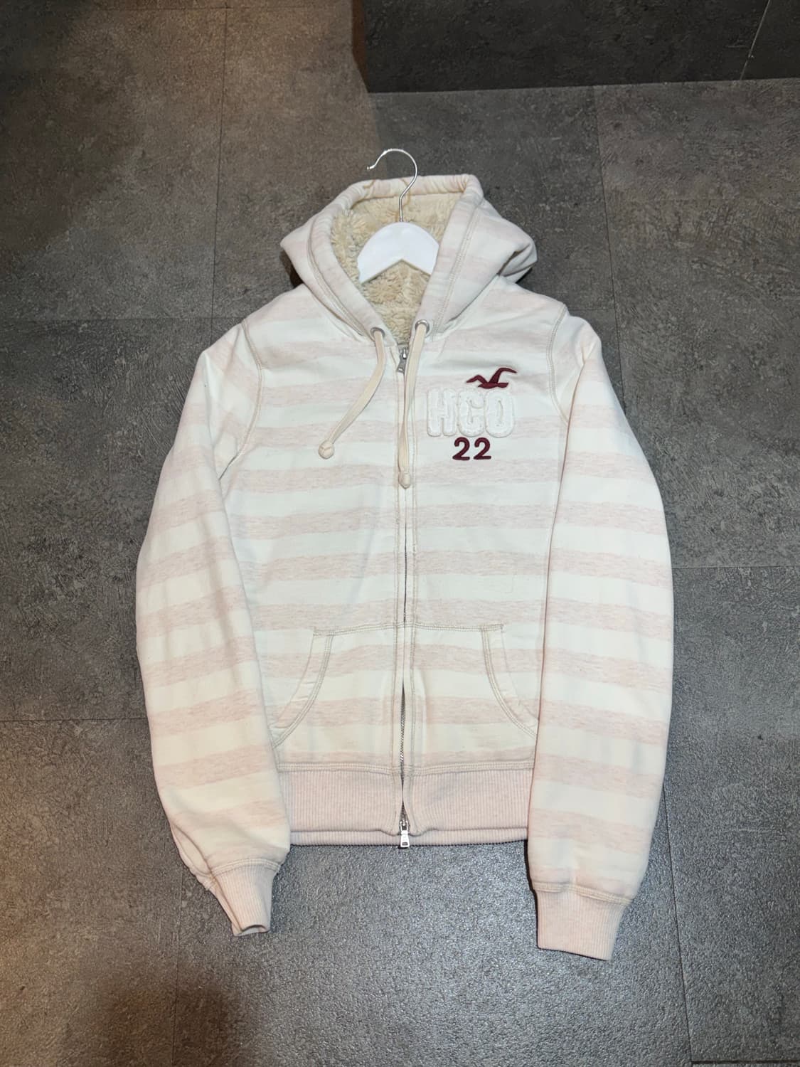 홀리스터 퍼 후드집업 L사이즈 상품이미지2