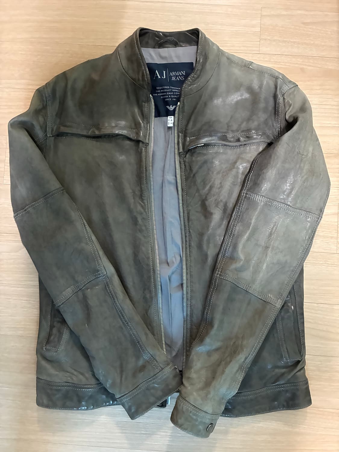 (첫번째 사진은 이전판매자분 사진입니다) 아르마니 진스 양가죽자켓 상품이미지2