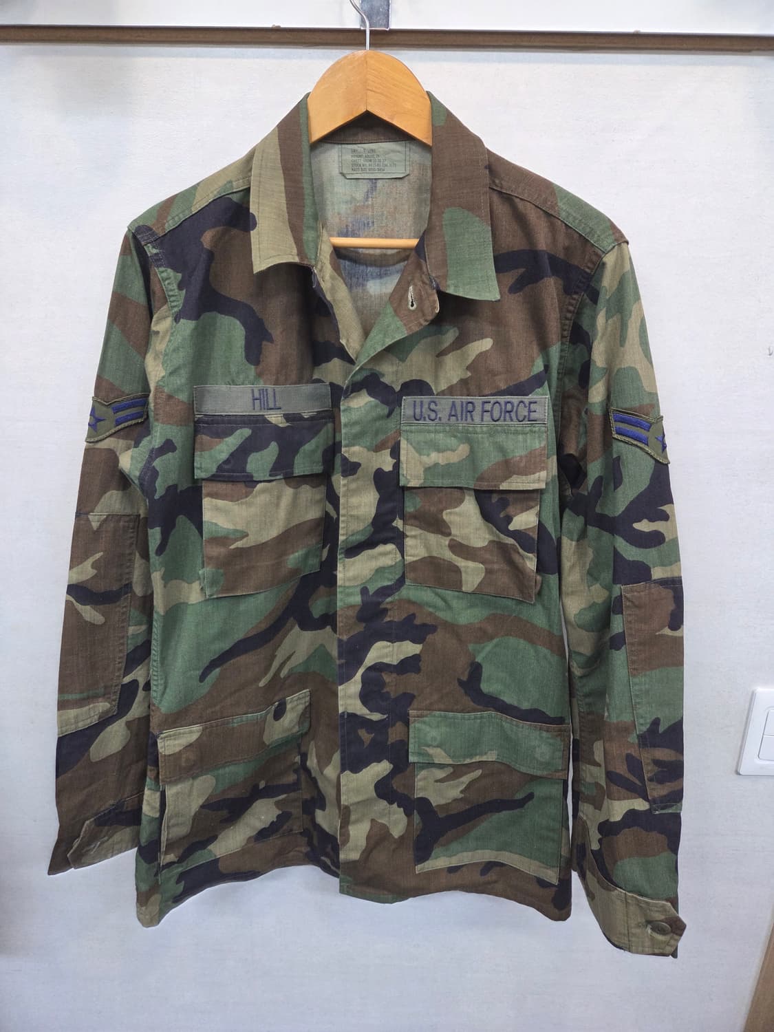 밀리터리 우드랜드 에어포스 카모 야상자켓 s long 상품이미지1