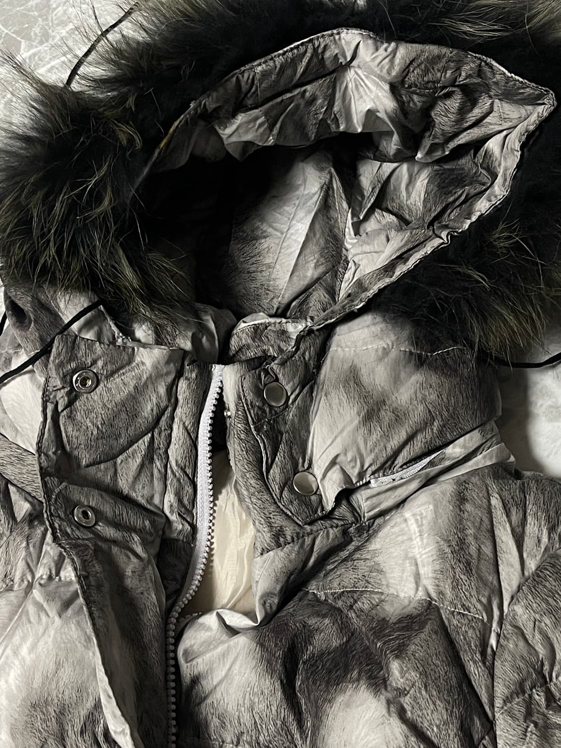 grunge fur padding jumper 상품이미지3