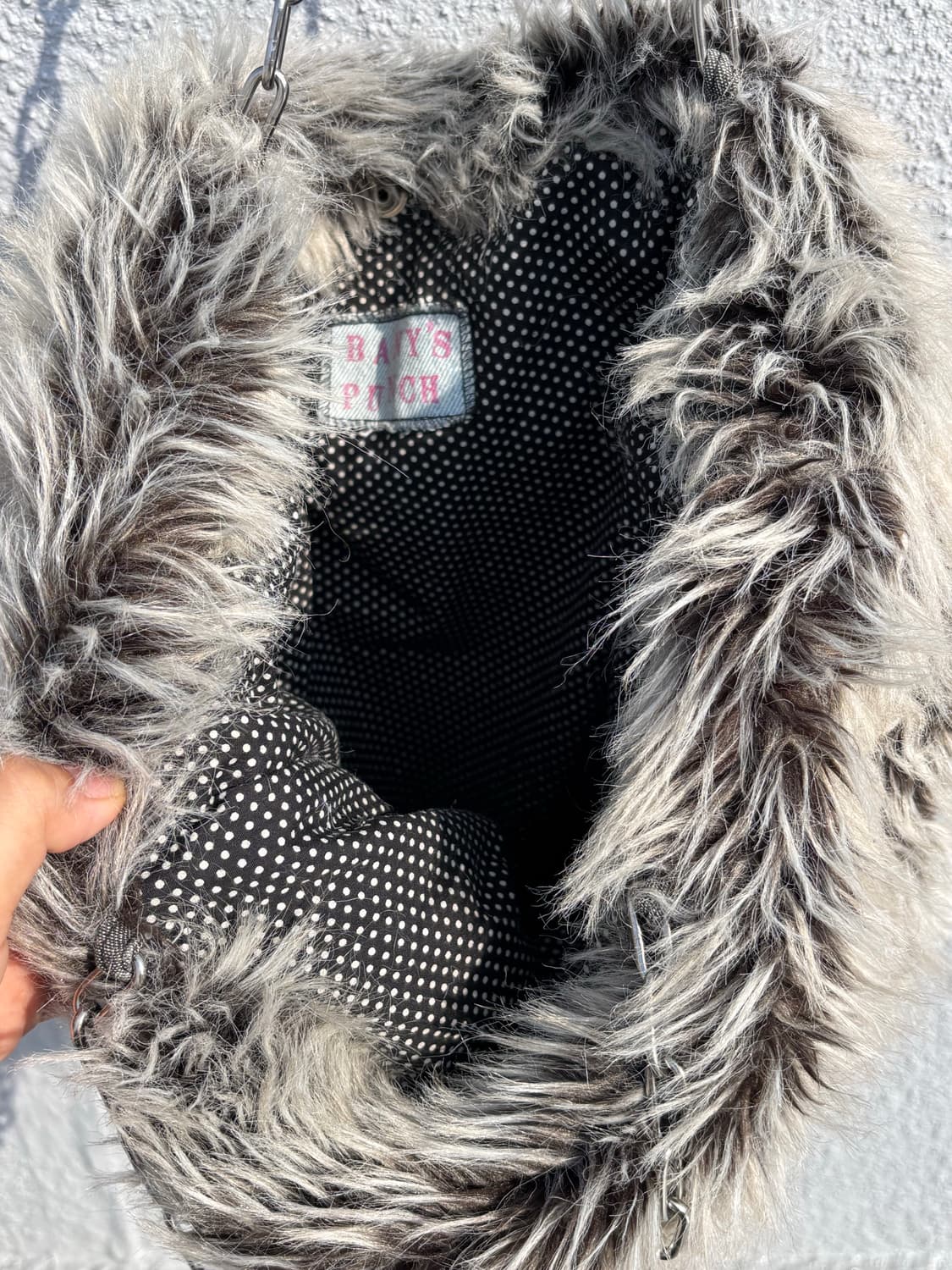 갸루 퍼 포인트 데님 체인 백 상품이미지5