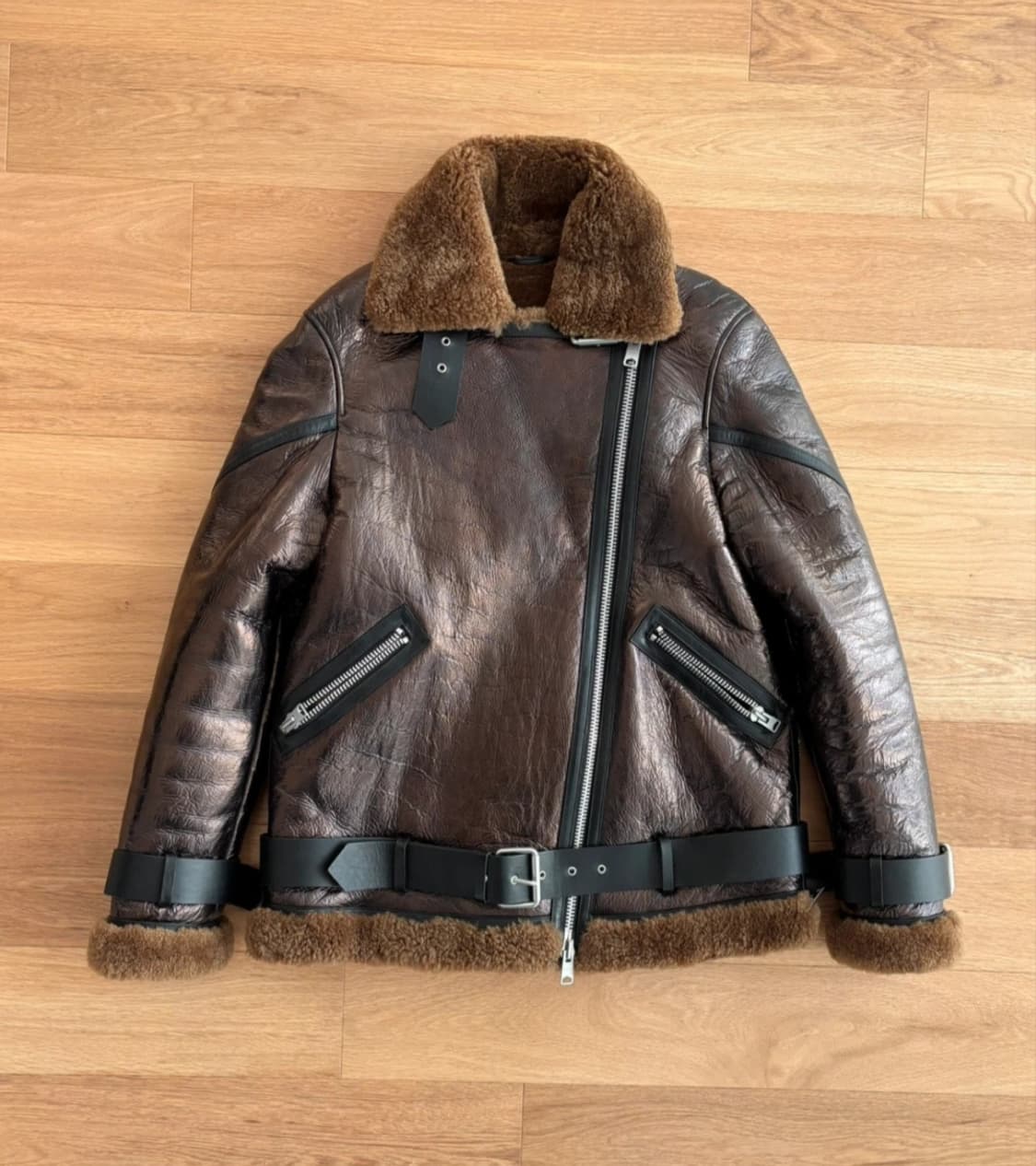 올세인츠 시어링 오버서이즈  무스탕 자켓 M 상품이미지1