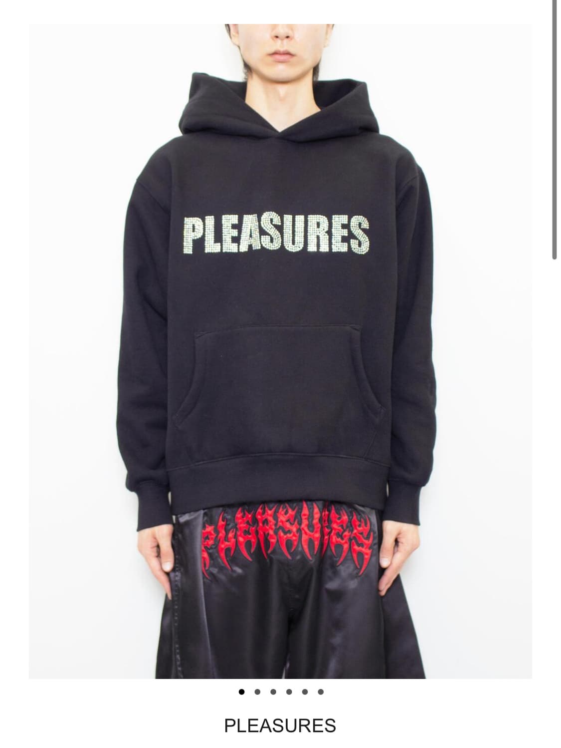 PLEASURES rhinestone impact 후드티 (새상품) 상품이미지1