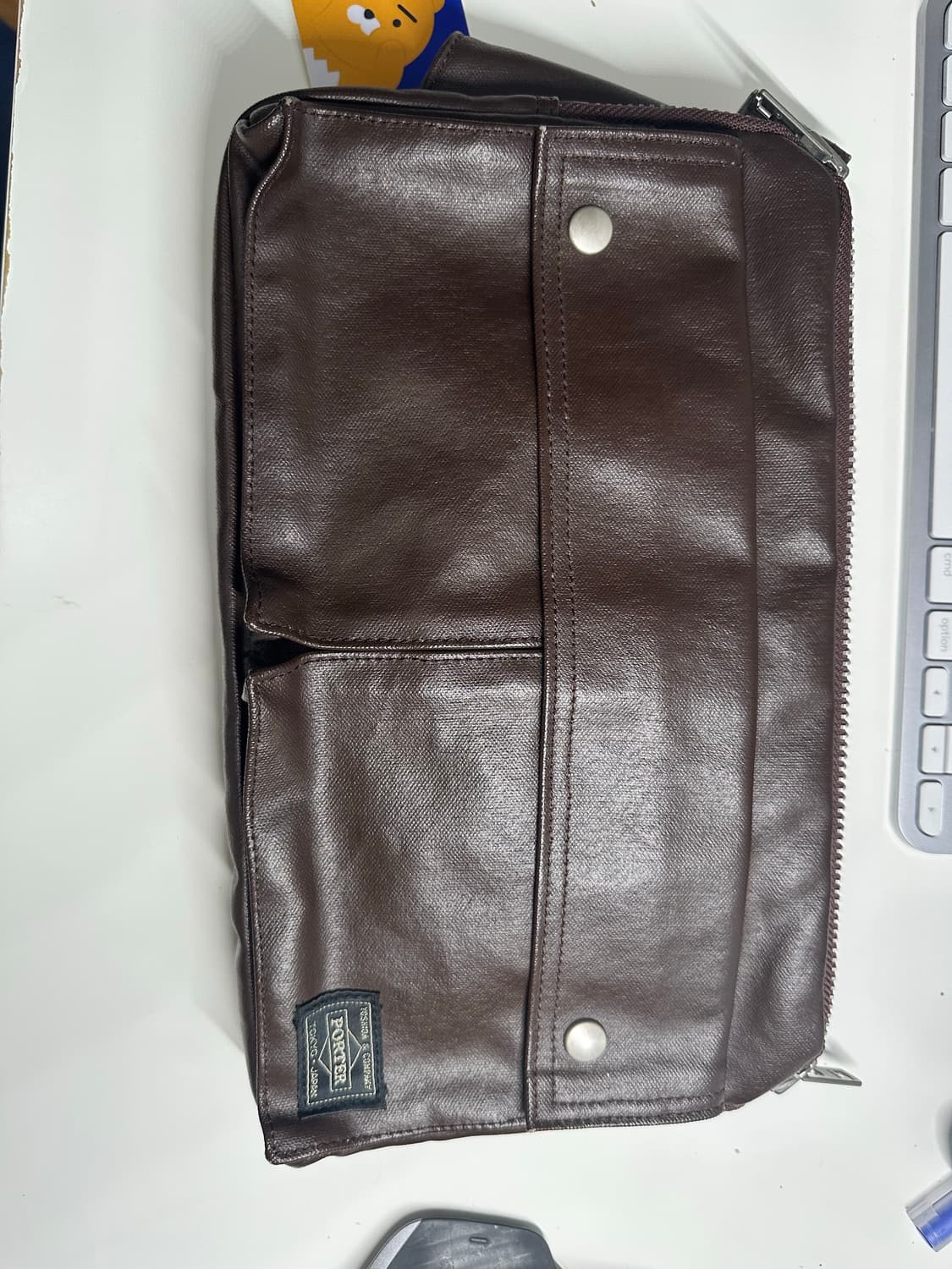 포터 브라운 레더 가방 상품이미지5