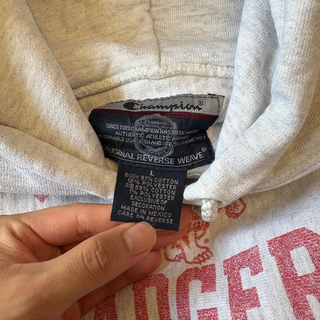 00년대 생산 챔피온 리버스위브 멜란지 후드 상품이미지7