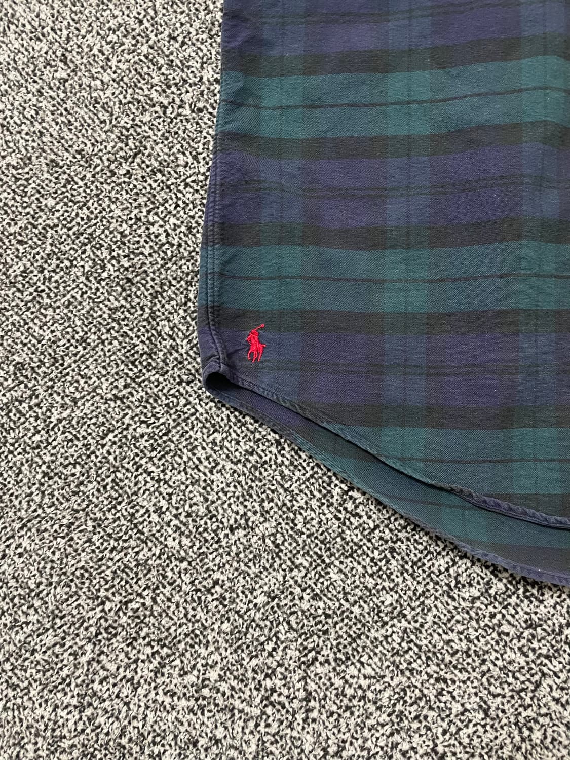 빈티지9. 폴로랄프로렌 올드스쿨 빅 옥스포드 셔츠 그린 체크 폴로셔츠 상품이미지4